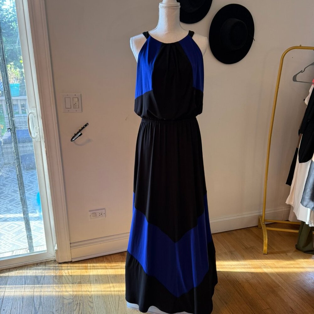 Women's Vince Camuto Colorblock Halter Maxi Dress | Size 12